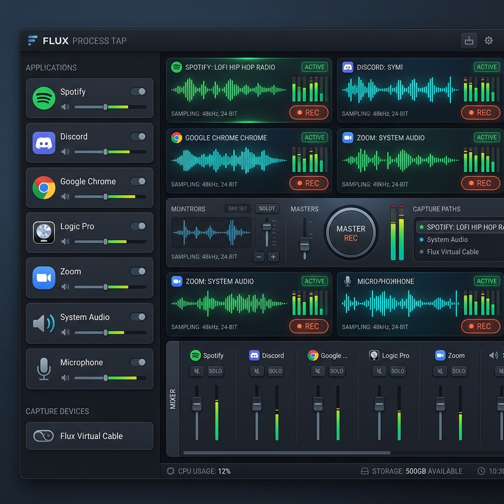 Flux — Capture any app's audio with Core Audio process taps