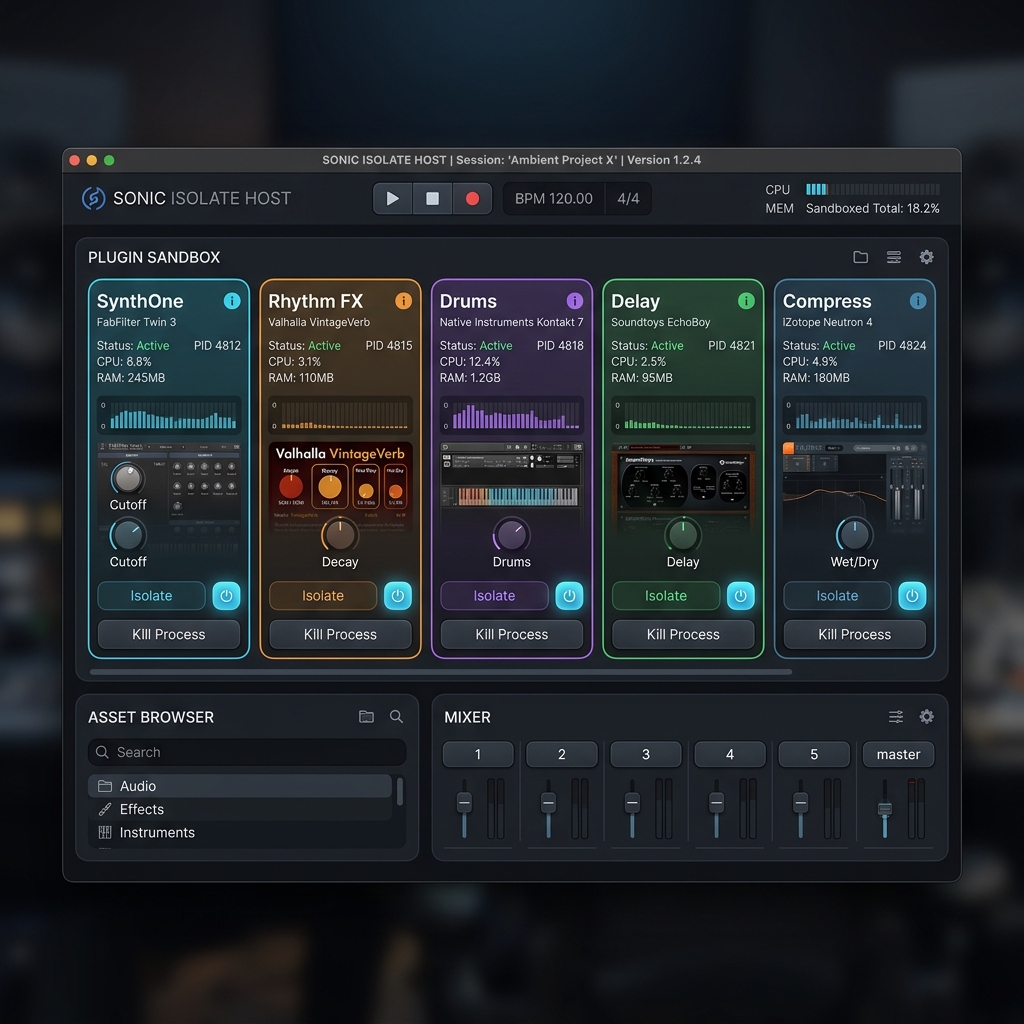 VST3 Host — Crash-isolated plugin sandboxing